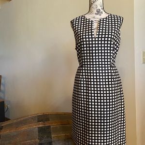 J.Crew Dress Black and White checked Sz 12